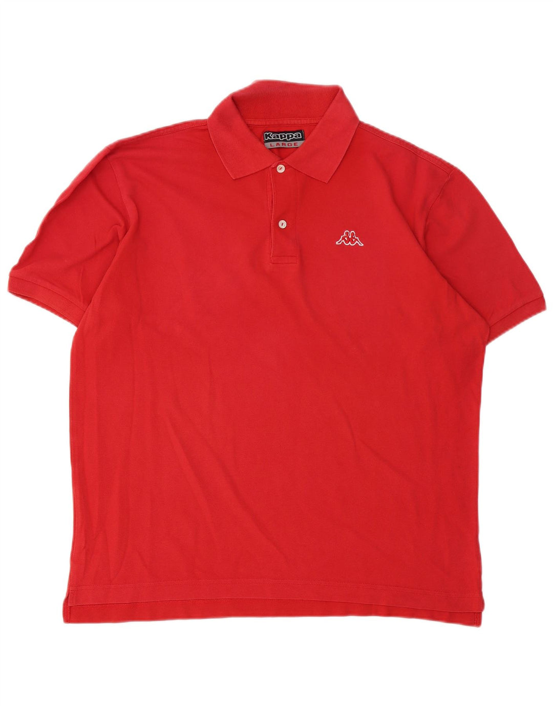 Polo Kappa Uomo Large Rossa In Cotone