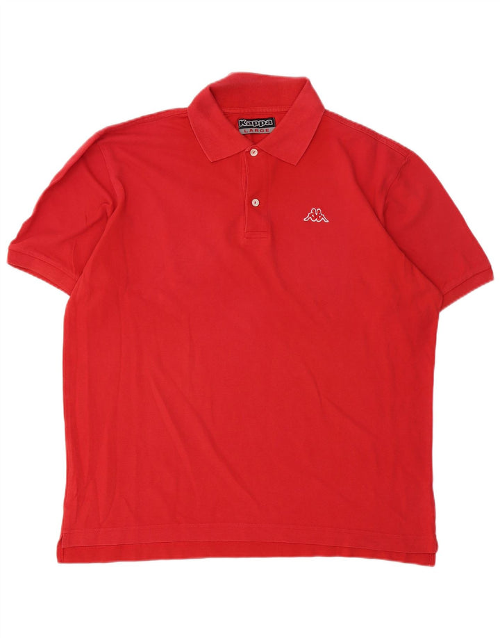 Polo Kappa Uomo Large Rossa In Cotone