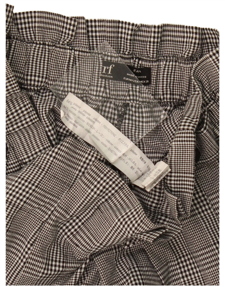 Pantaloncini casual a vita alta da donna Zara medi W28 poliestere a quadri neri