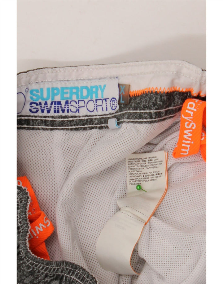 Pantaloncini da bagno con grafica da uomo Superdry XL Poliestere chiazzato grigio