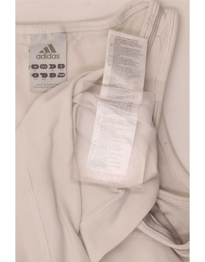 Canotta da donna Adidas UK 8 piccola in cotone bianco