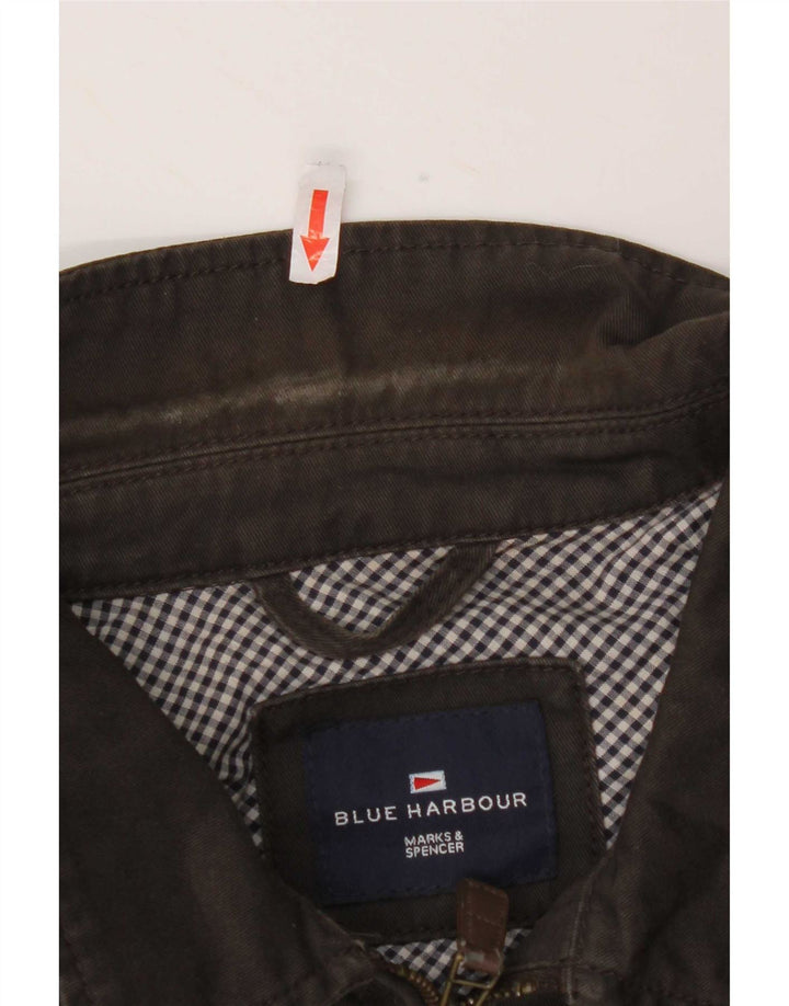 Giubbotto bomber da uomo Marks & Spencer Blue Harbour UK 40 grande cotone marrone