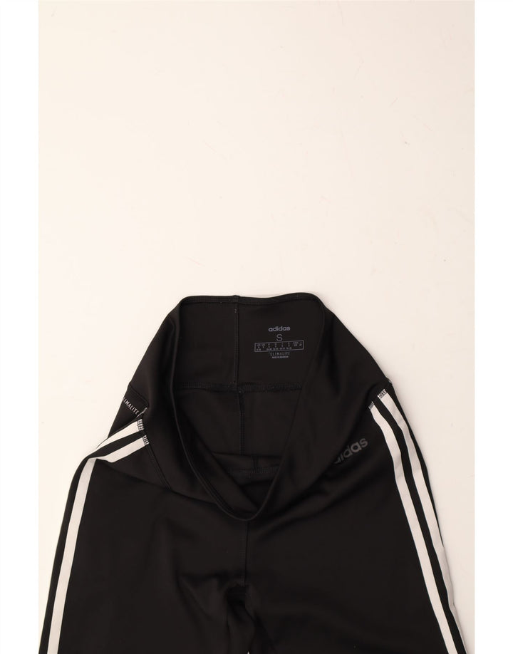 ADIDAS Womens Climalite Leggings UK 8/10 Small Black Polyester Vintage Adidas and Second-Hand Adidas from Messina Hembry 