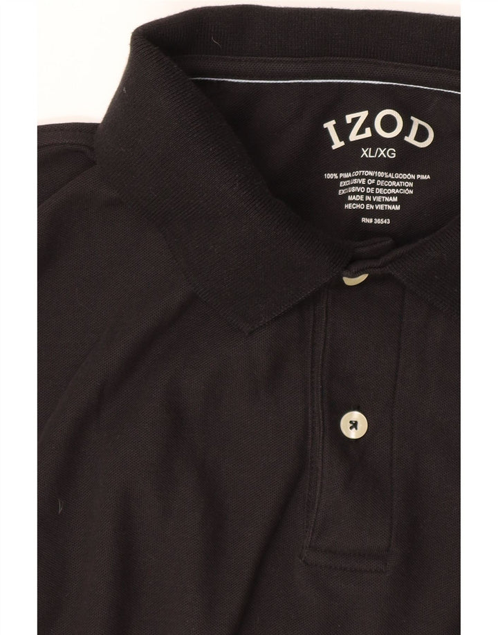 Polo da uomo Izod XL in cotone nero