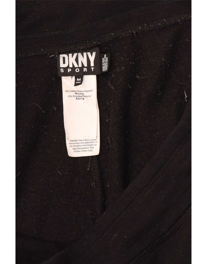 Pantaloni da tuta con grafica Dkny da donna UK 14 cotone medio nero