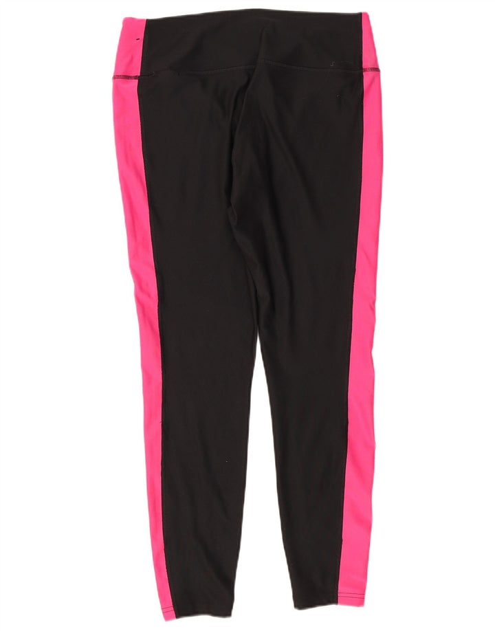 Leggings Nike Dri Fit da donna UK 14 Large Nero Colourblock Poliestere