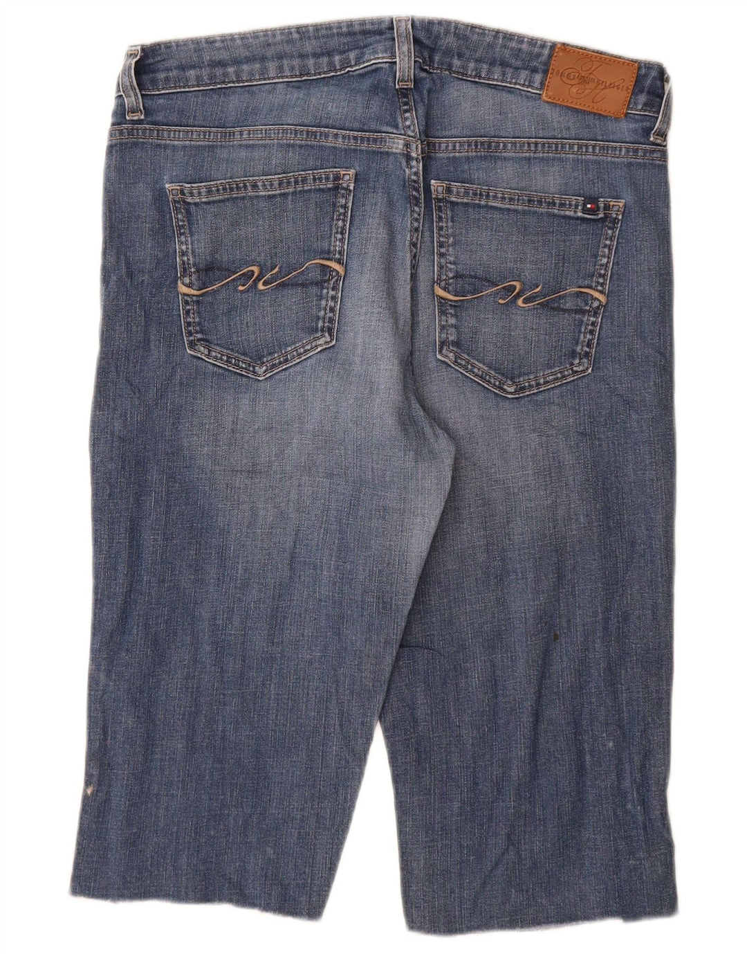 Pantaloncini di jeans da donna Tommy Hilfiger W30 cotone blu medio