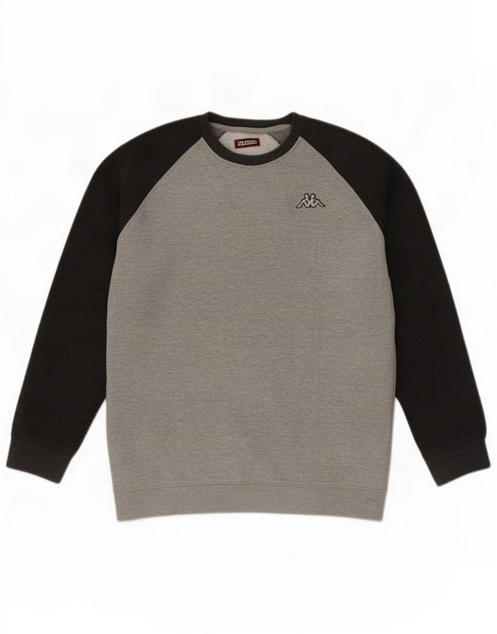 Felpa Kappa Uomo Maglione 3XL Grigio Colorblock