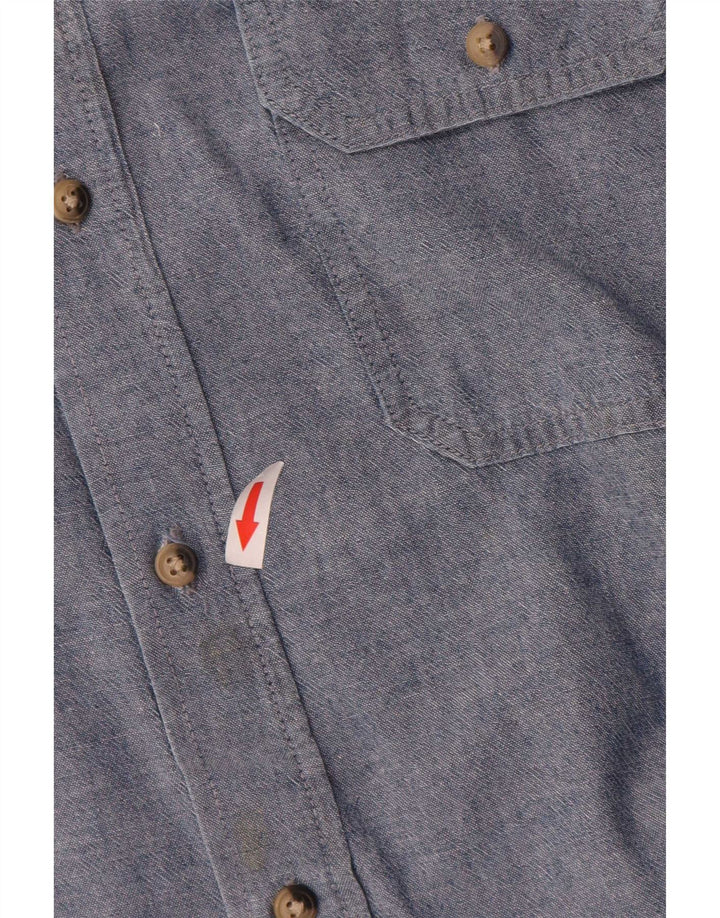 Camicia a maniche corte da uomo Wrangler grande in cotone blu navy