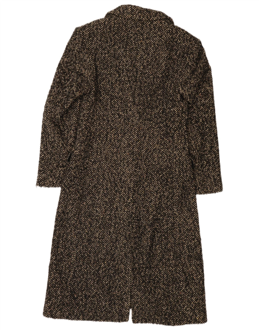 Cappotto Zara da donna UK 10 piccolo acrilico nero a spina di pesce