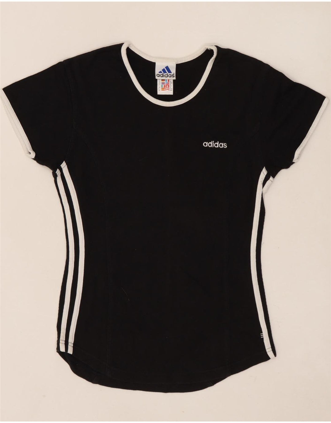 T-shirt da donna ADIDAS Top UK 14 cotone nero medio