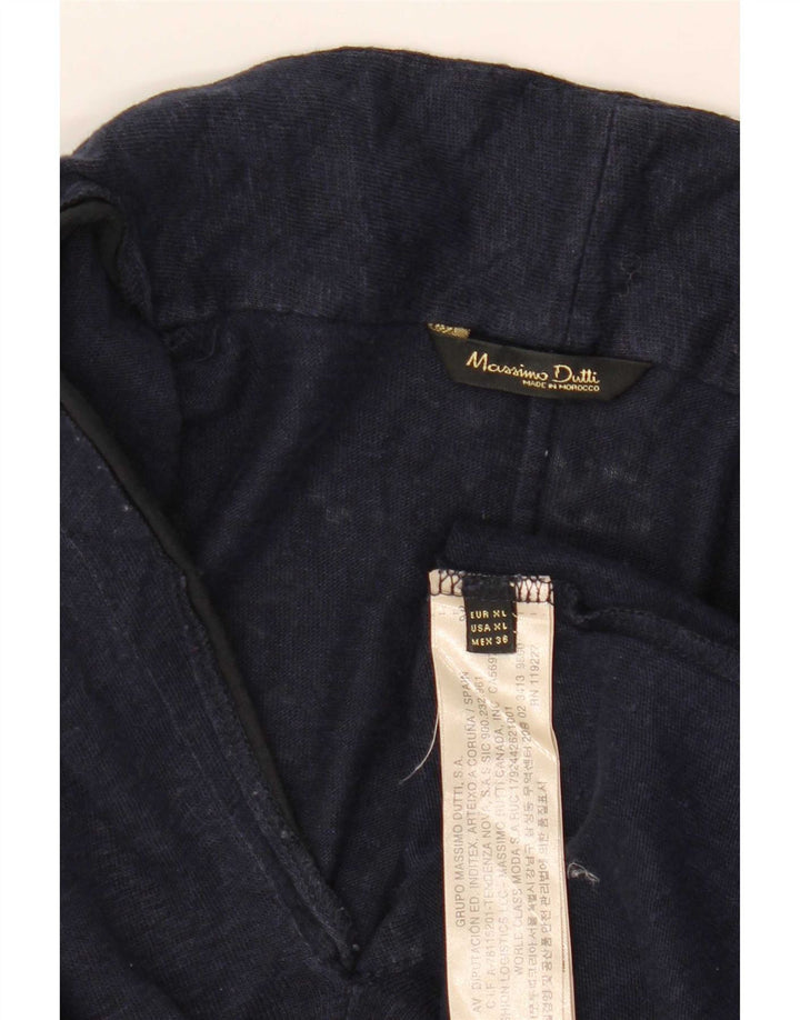 Camicetta da donna Massimo Dutti Top UK 18 XL Lino blu navy