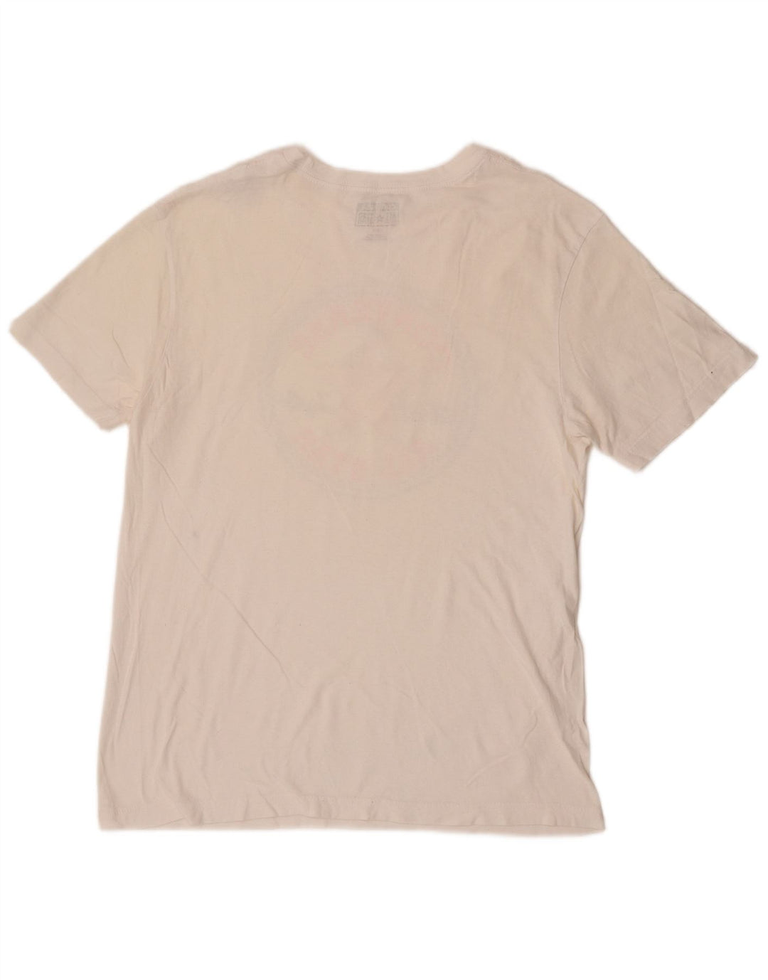 T-shirt grafica da uomo Converse Top Small in cotone bianco sporco