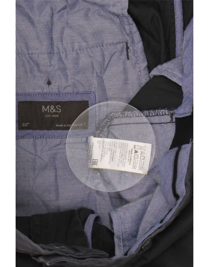 Pantaloncini chino da uomo Marks & Spencer W32 cotone blu navy medio
