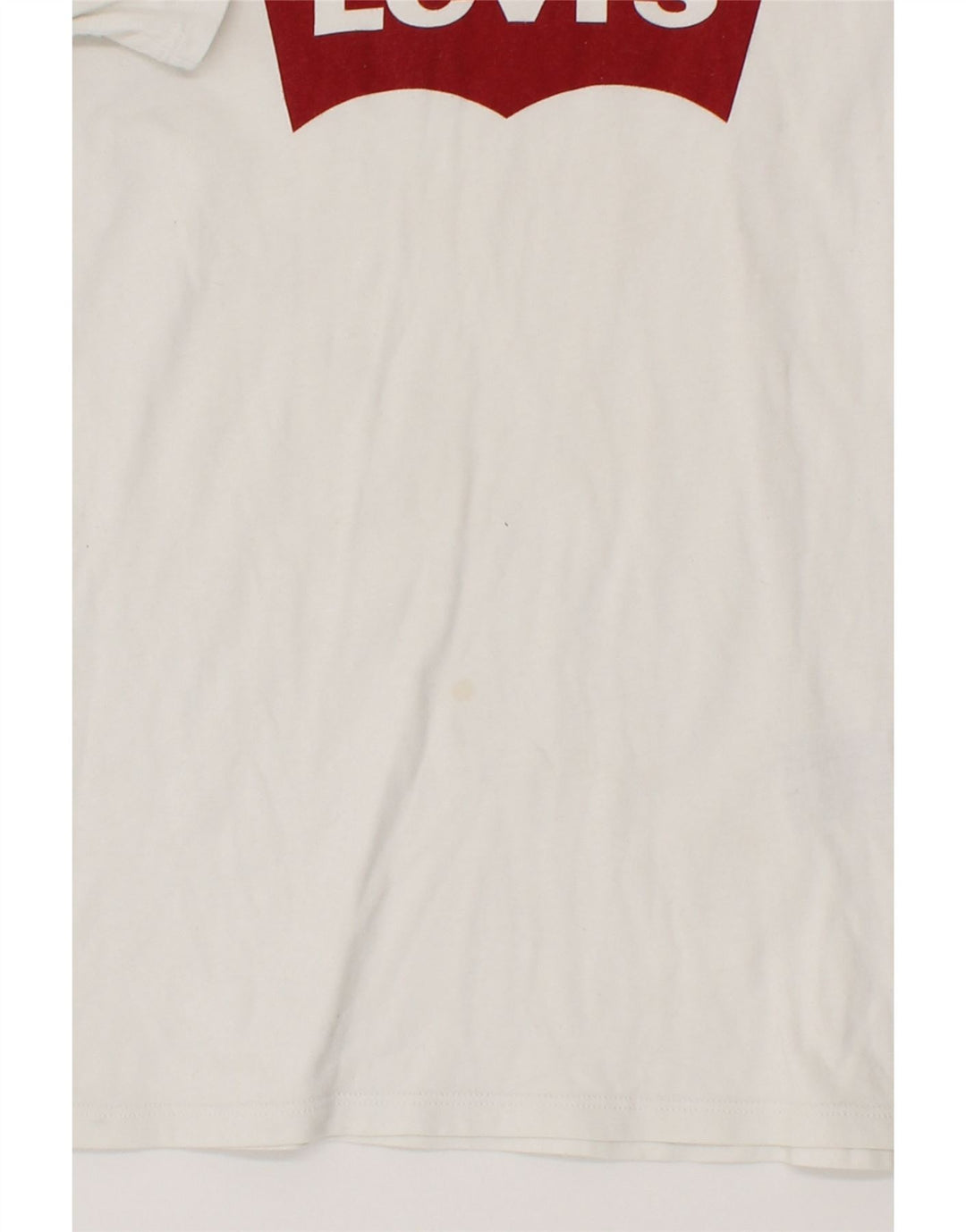 LEVI'S Mens Graphic T-Shirt Top Small White Cotton Vintage Levi's and Second-Hand Levi's from Messina Hembry 