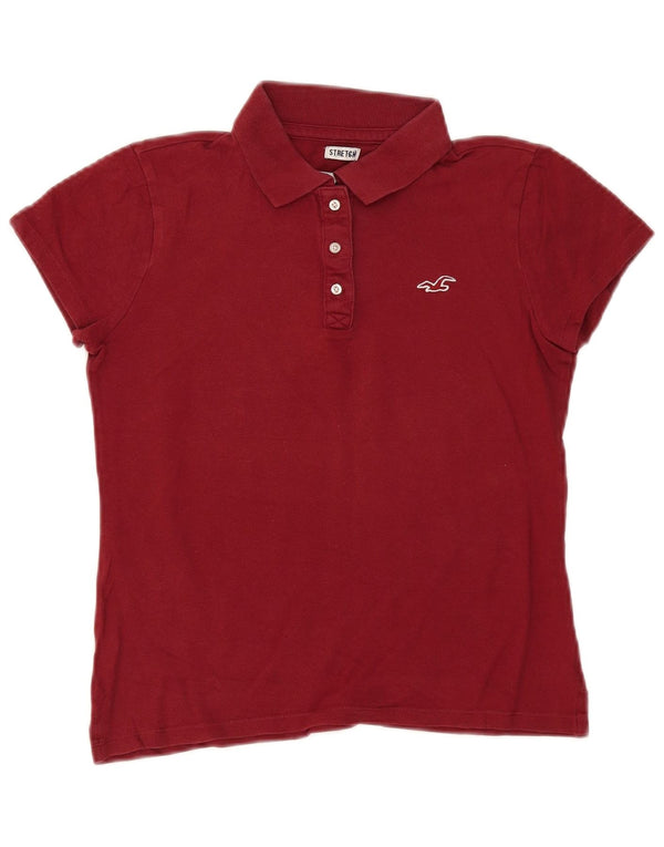 Polo Hollister da donna UK 10 piccola bordeaux