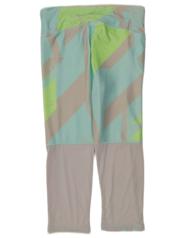 Leggings Capri Reebok da donna UK 12/14 Poliestere geometrico turchese medio