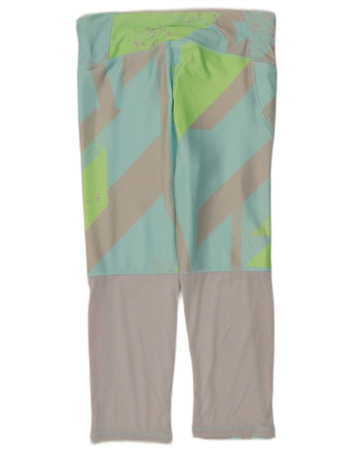 Leggings Capri Reebok da donna UK 12/14 Poliestere geometrico turchese medio
