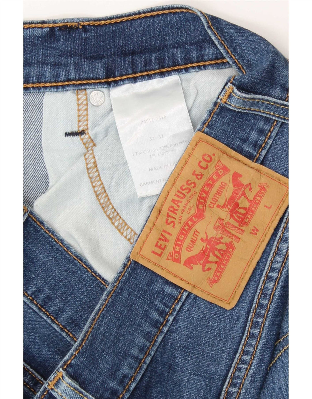 Jeans slim da donna Levi's W32 L32 cotone blu