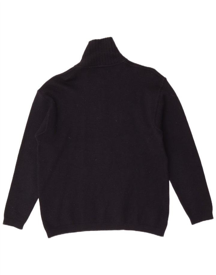 Maglione da uomo con collo con zip Armata Di Mare blu navy medio