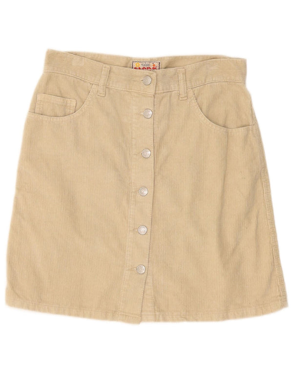 Gonna in velluto a coste da donna CLARK IT 46 Large W32 Cotone Beige