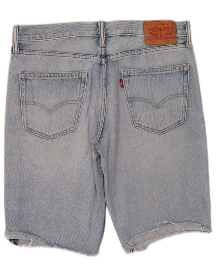Pantaloncini di jeans grafici Levi's 511 da uomo W33 cotone blu medio