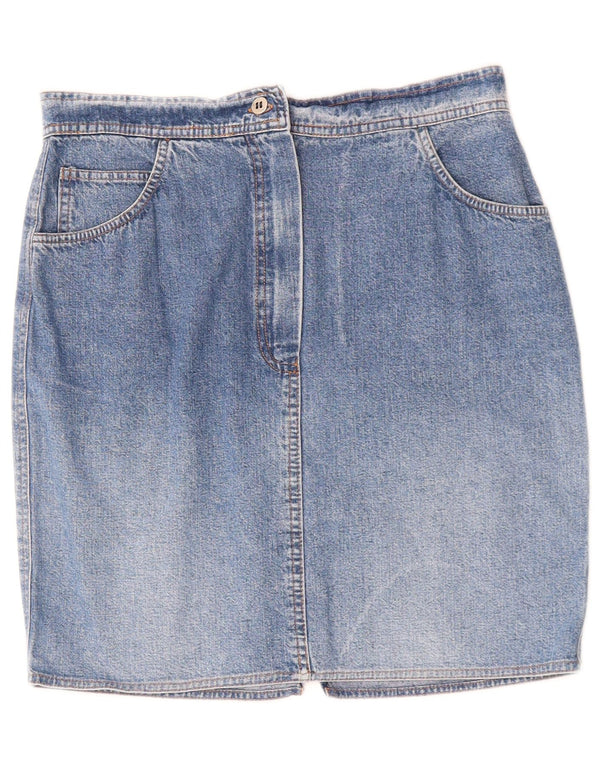 PERSONA BY MARINA RINALDI Womens Denim Skirt Size 19 Small W30  Blue