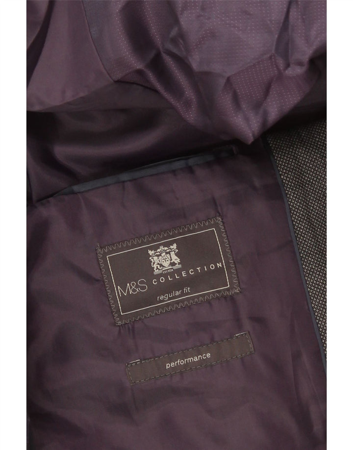 Giacca blazer a 2 bottoni Marks & Spencer Performance da uomo UK 42 grande grigia