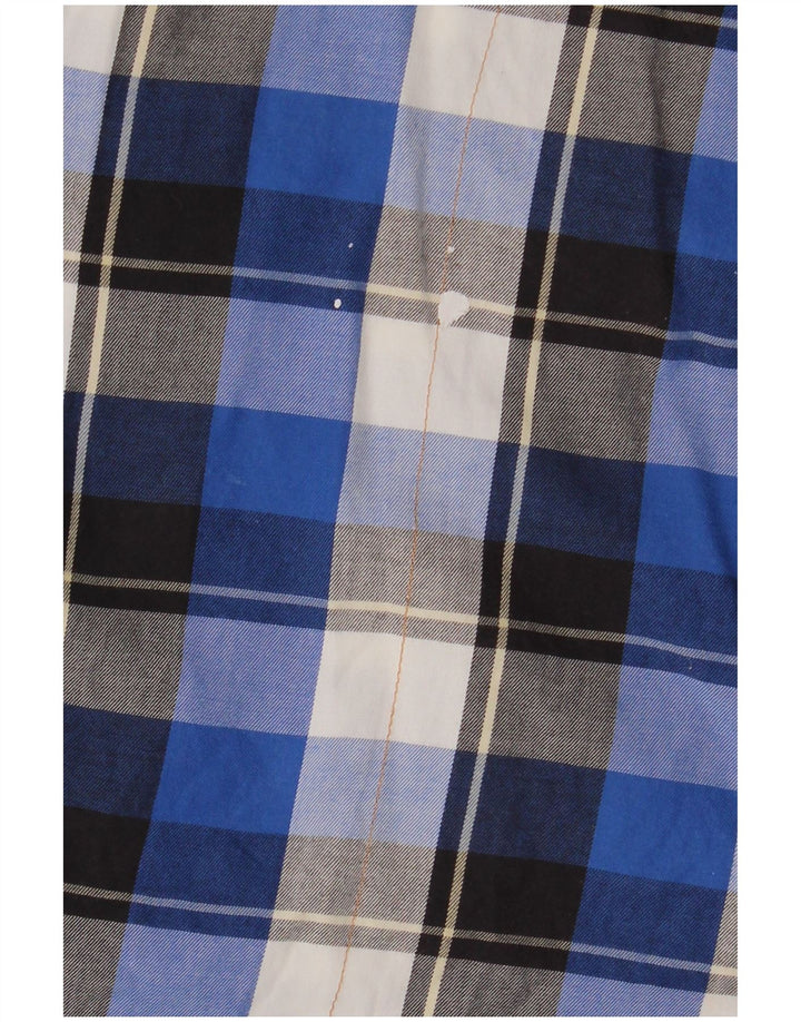 Camicia da uomo in flanella G-Star, cotone a quadri grandi blu