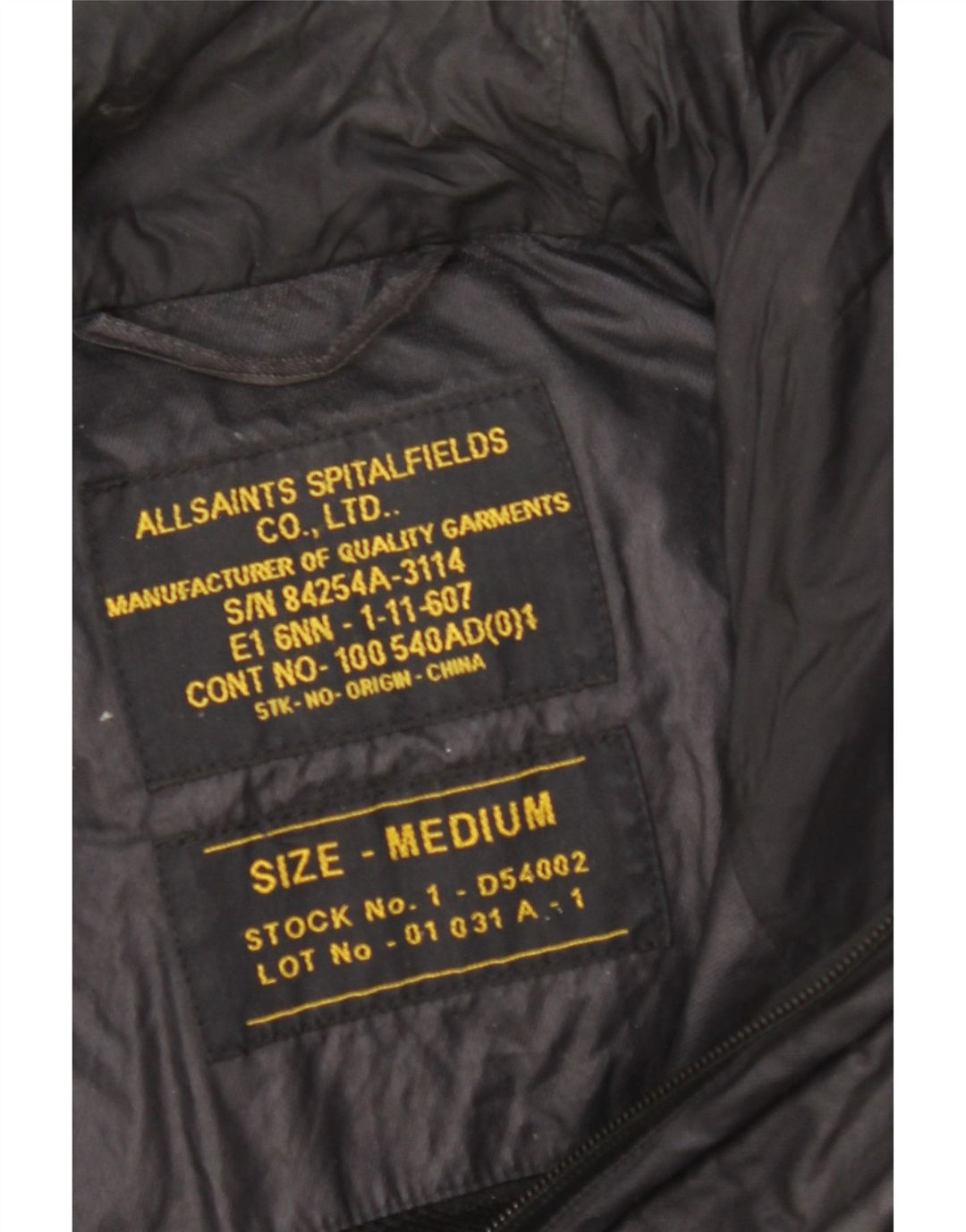 Giacca pratica da uomo con cappuccio ALL SAINTS UK 38 media nera