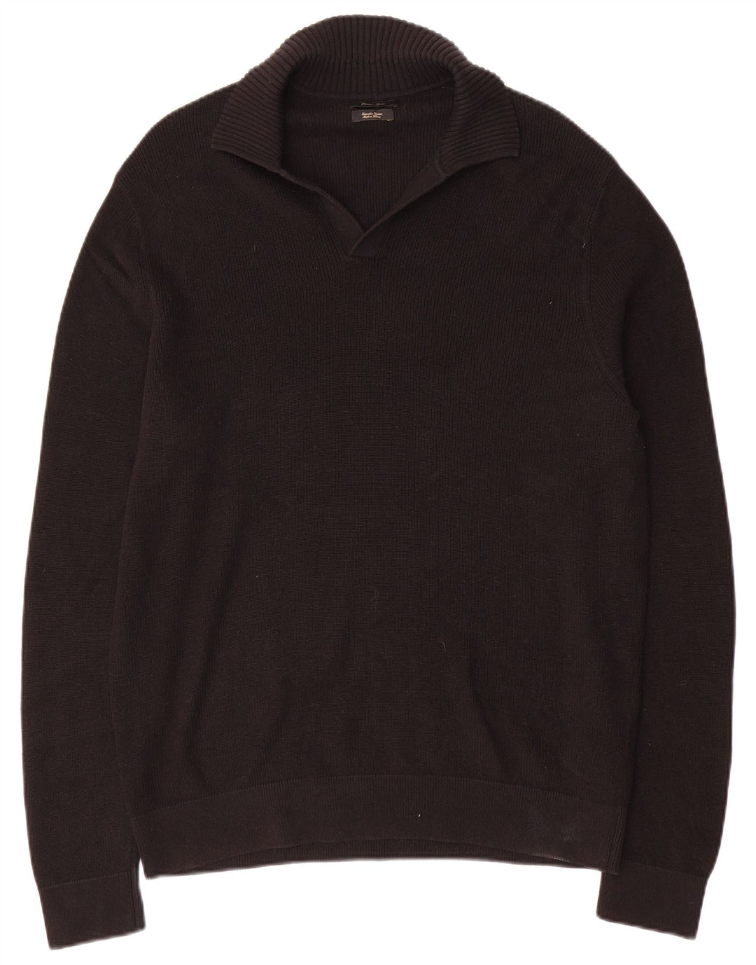 Maglione maglione da uomo con collo alto Massimo Dutti XL in cotone nero