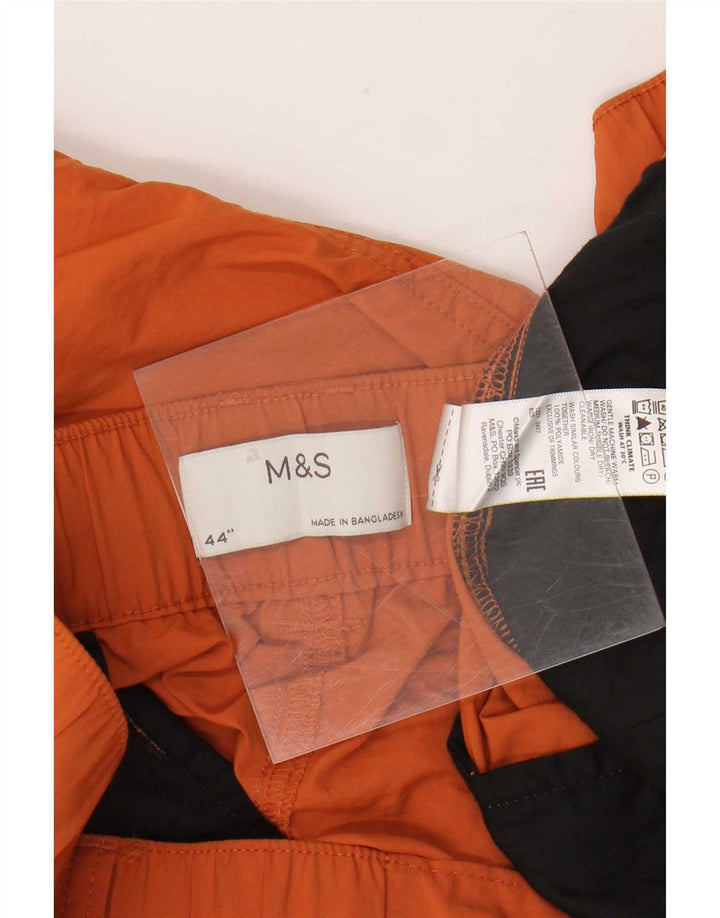 Marks & Spencer Pantaloncini cargo da uomo 2XL W44 Arancione Poliammide