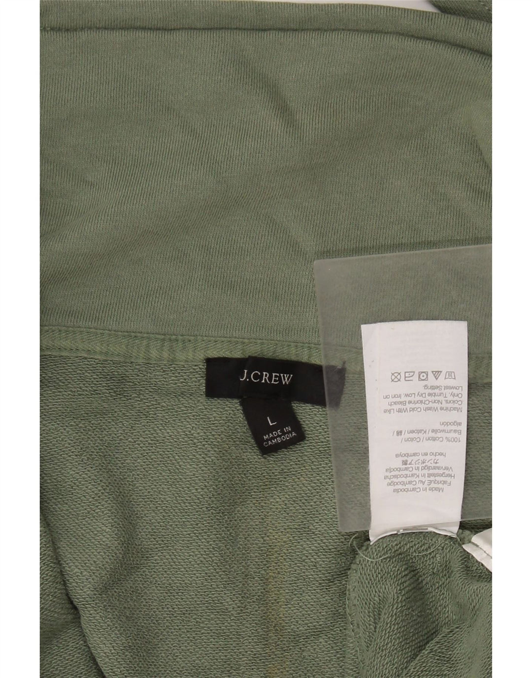 J. CREW Felpa oversize da donna con collo con zip, maglione UK 16 grande verde