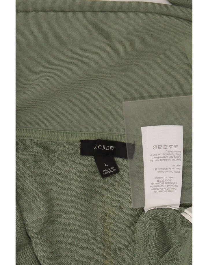 J. CREW Felpa oversize da donna con collo con zip, maglione UK 16 grande verde