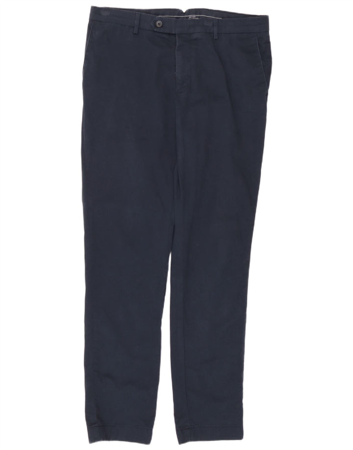 Pantaloni chino slim da uomo Hackett W34 L31 cotone blu navy