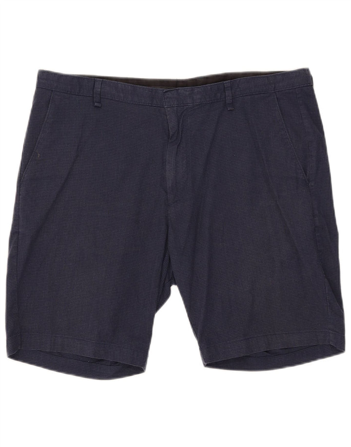 Pantaloncini chino da uomo Calvin Klein W36 Large Navy Blue Check