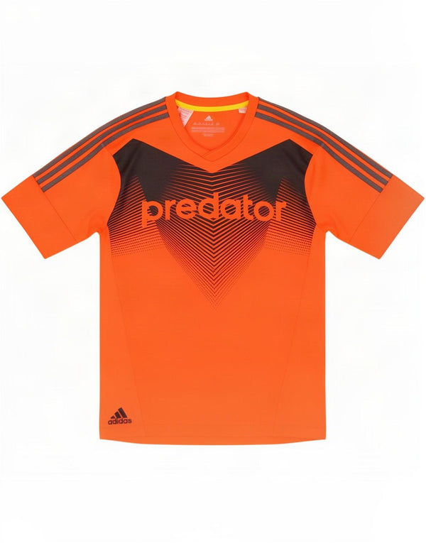 T-shirt grafica da ragazzo Adidas Top 15-16 anni in poliestere arancione