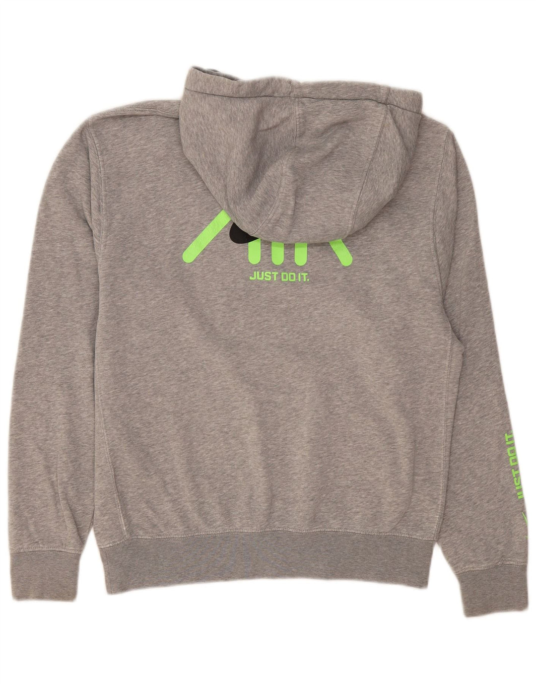Felpa con cappuccio grafica Nike da uomo piccola in cotone grigio