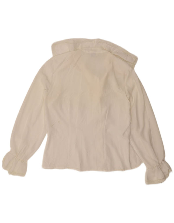 Primavera Firenze Camicetta oversize da donna UK 16 Large Poliestere bianco