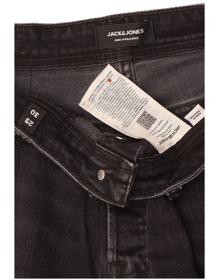 Jeans slim invecchiati da uomo Jack & Jones W29 L30 cotone nero