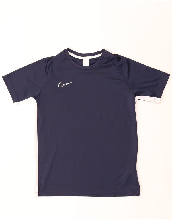 T-shirt da ragazzo Nike Dri Fit Top 13-14 anni XL Blu navy Colourblock