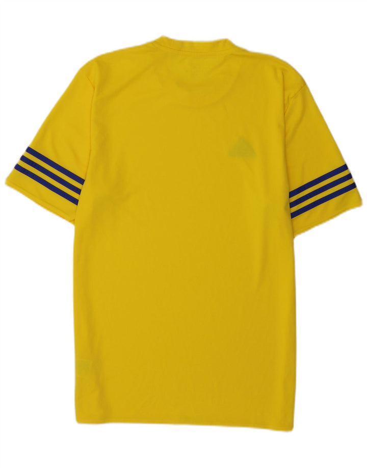 T-shirt Adidas Climalite da uomo Top in poliestere giallo medio