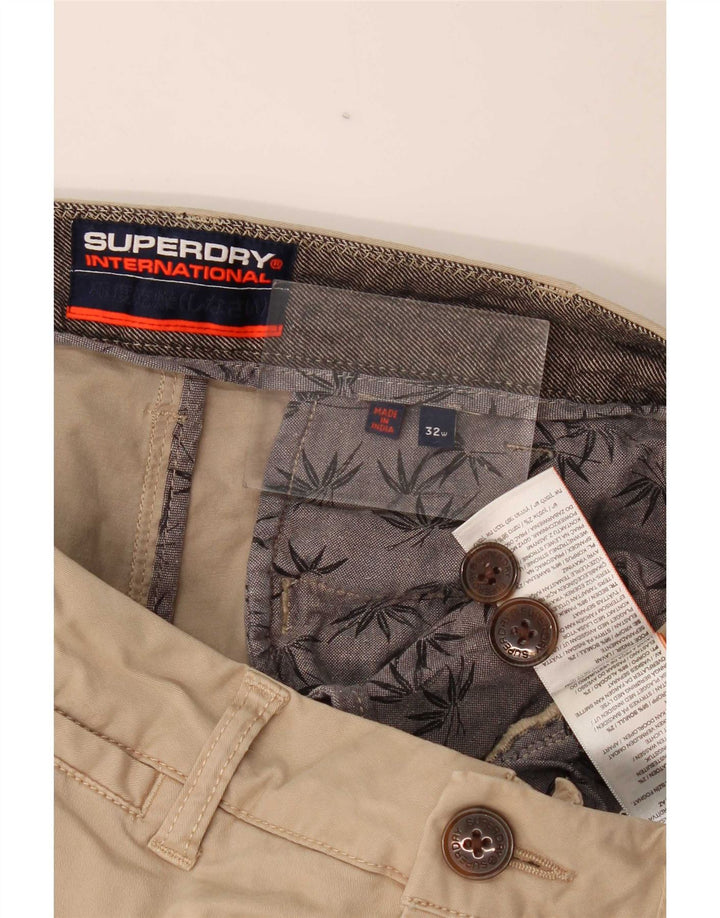 Pantaloncini chino da uomo Superdry W32 cotone beige medio