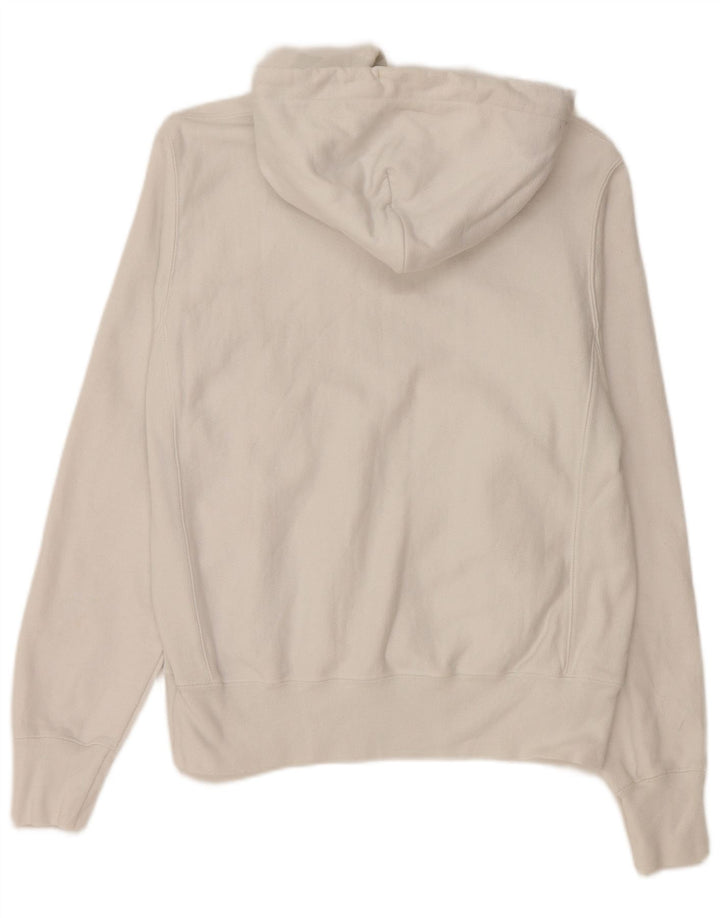 Maglione con cappuccio oversize con trama inversa da donna CHAMPION UK 10 piccolo bianco