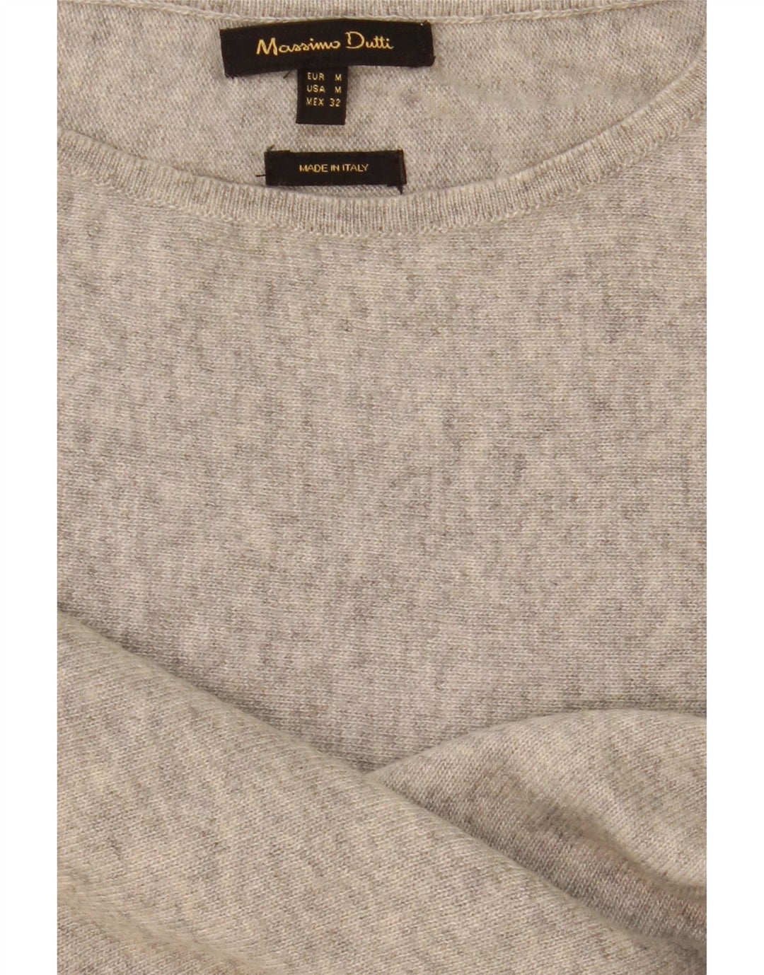 Massimo Dutti Maglione da donna con scollo a barchetta UK 14 Grigio medio chiazzato