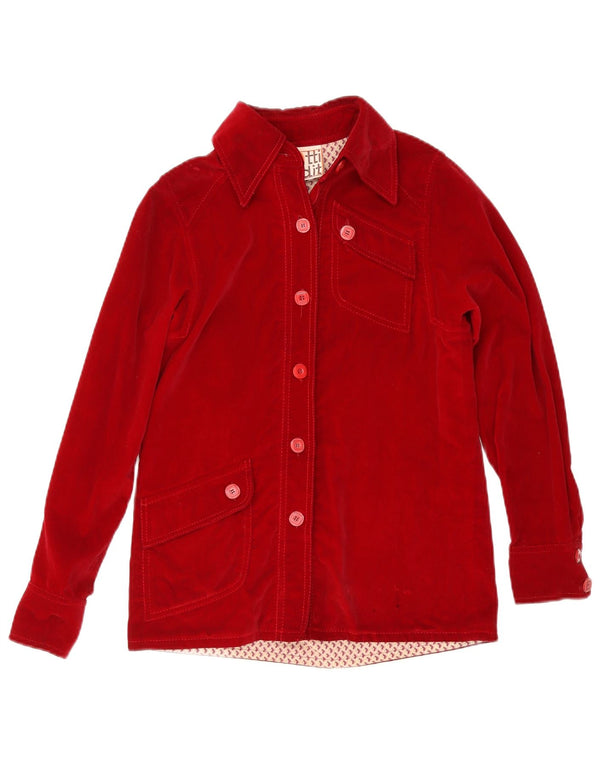 Camicia in velluto da donna Dotti Didit UK 8 Small Rossa