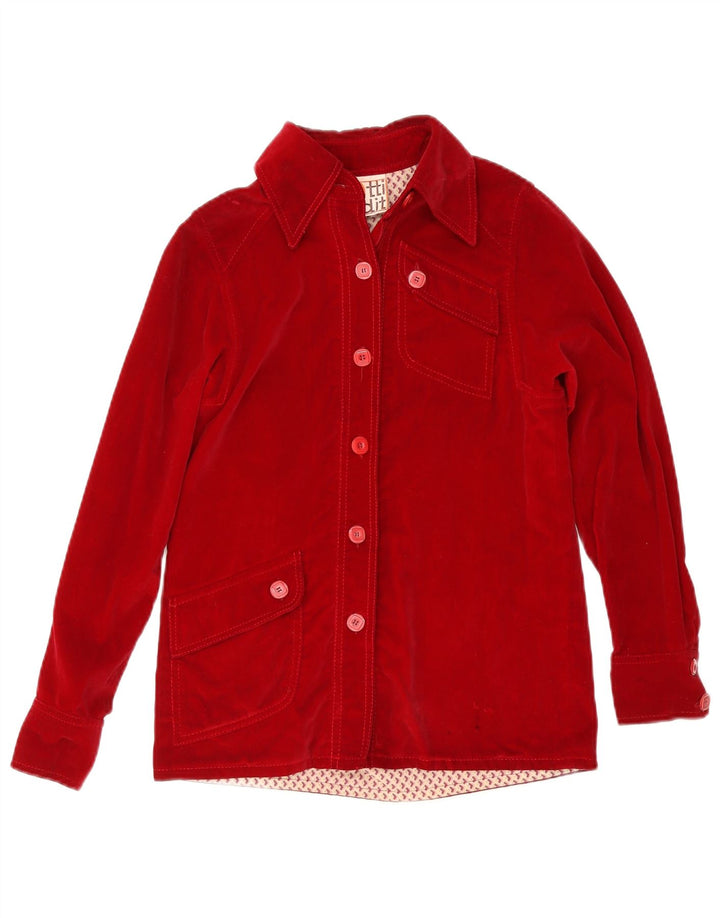 Camicia in velluto da donna Dotti Didit UK 8 Small Rossa