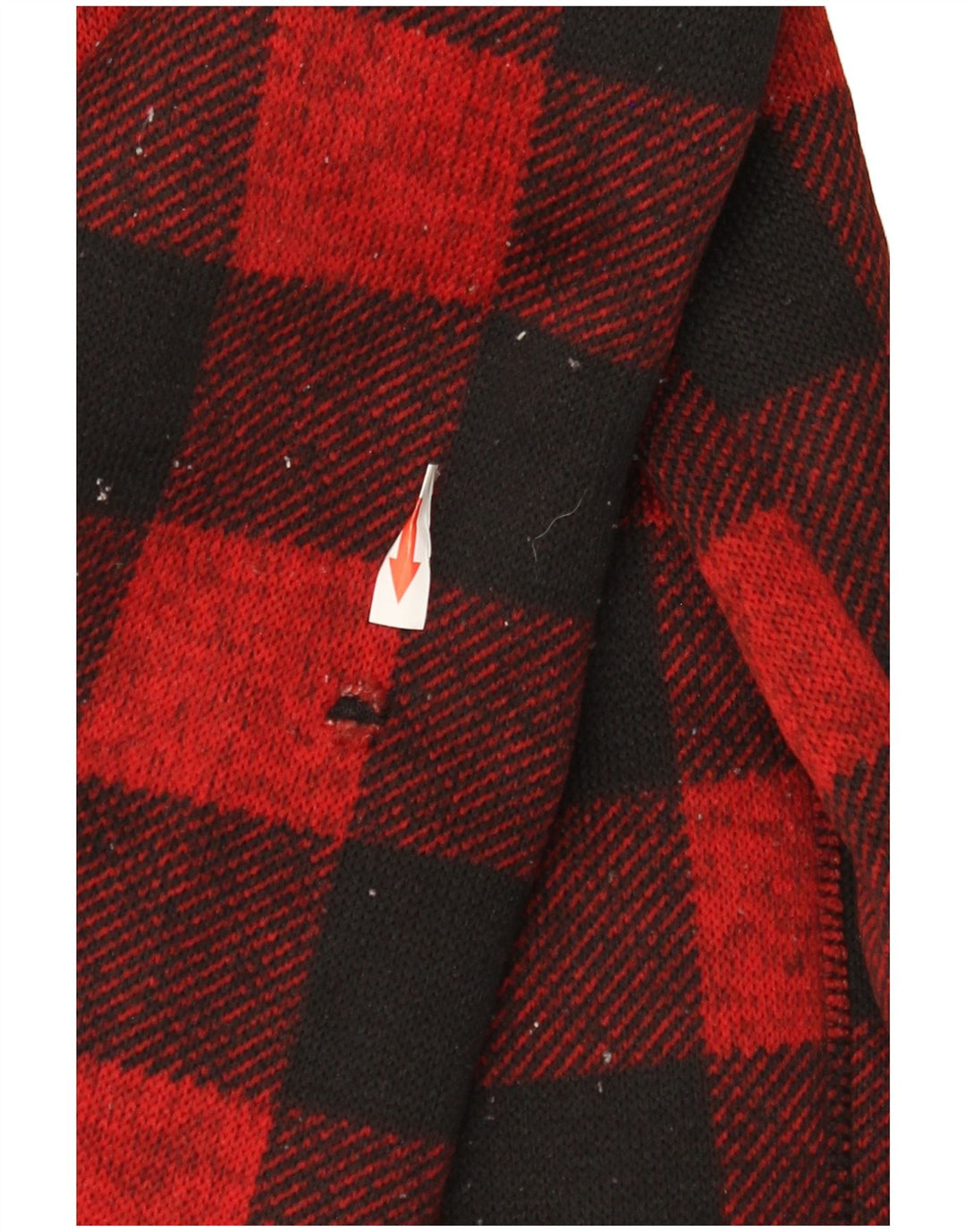 Mountain Warehouse Maglione con cappuccio e zip Sherpa da uomo a quadretti rossi medi