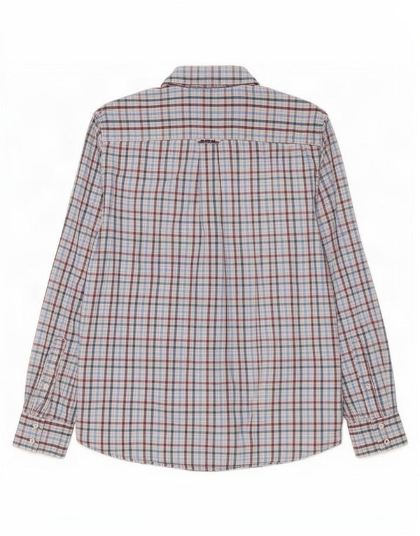 Crew Clothing Camicia da donna in flanella dalla vestibilità classica XL in cotone a quadri blu