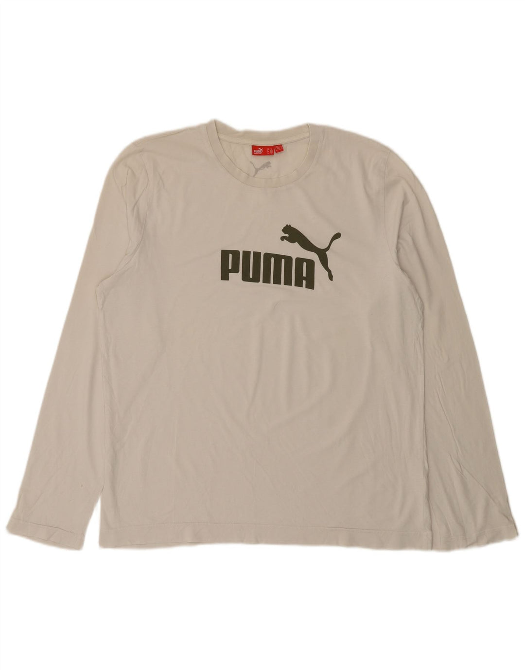 Maglia grafica da uomo Puma manica lunga XL bianca
